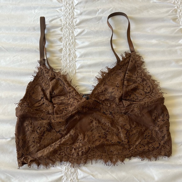 Brown lace bralette - Picture 1 of 2